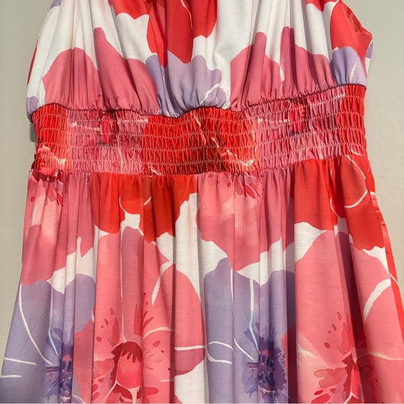 Grace Karin Red and Purple Floral Maxi Dress - Picture 7 of 16